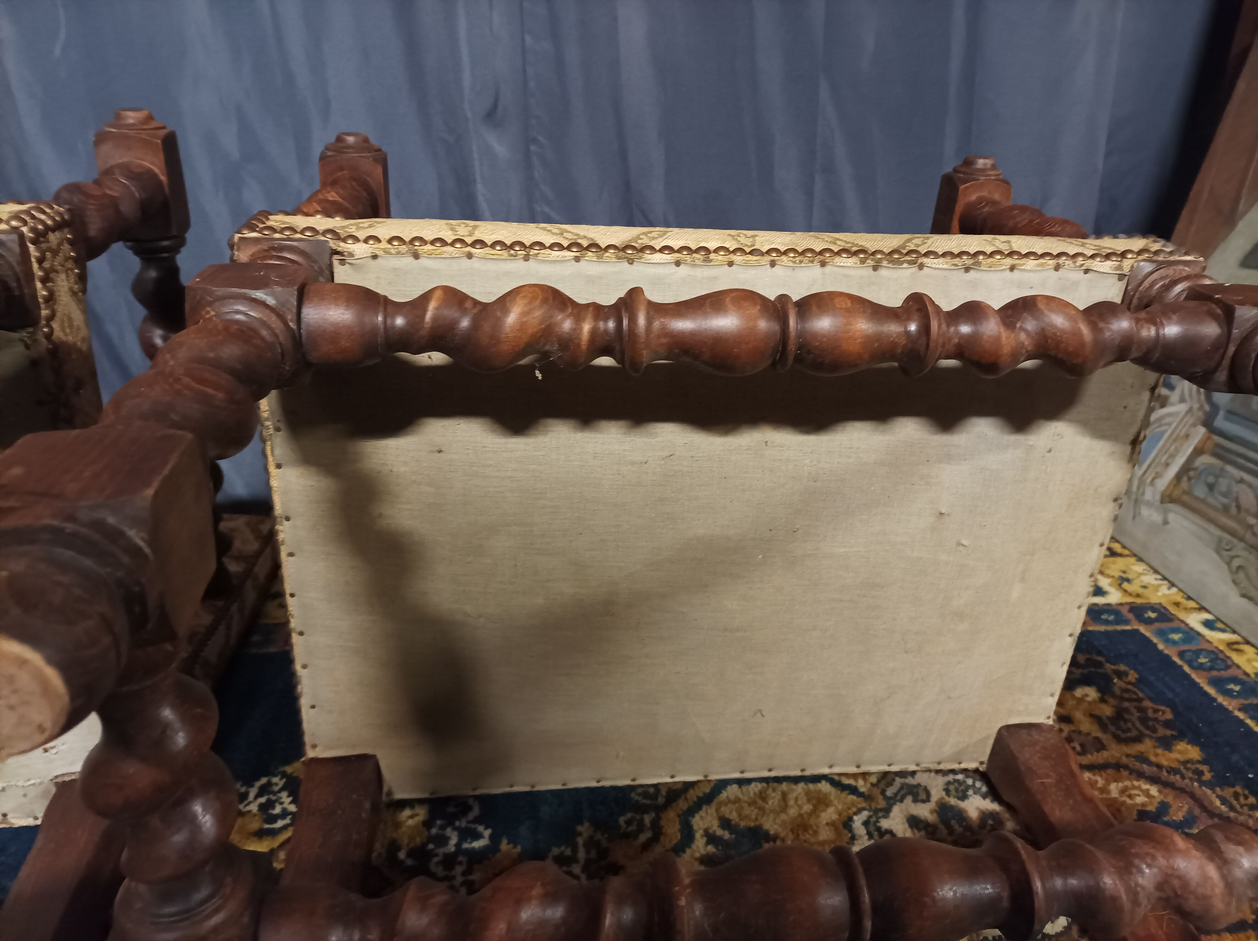 Pair of armchairs Louis XIII style