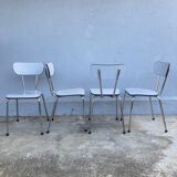 Set of 5 grey formica chairs