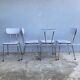Set of 5 grey formica chairs