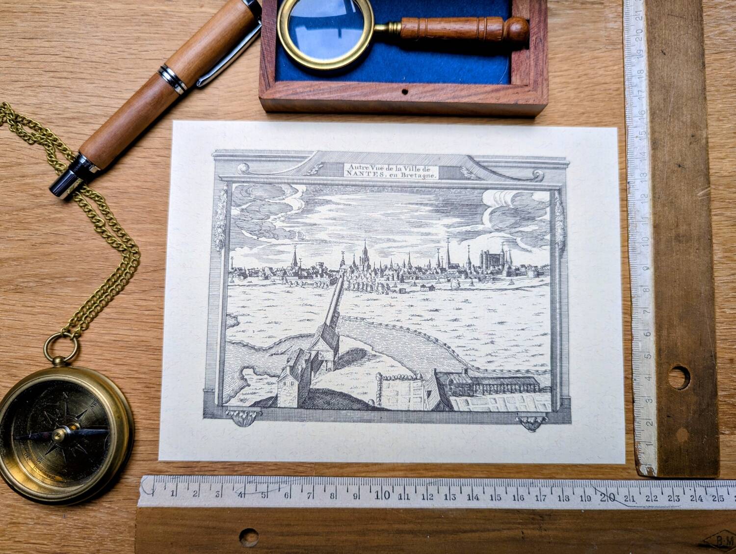 Printed in 1970, engraving from Nantes.