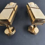 Paire de spots appliques murales loft space age années 70