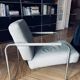 Zanotta gray leather armchair
