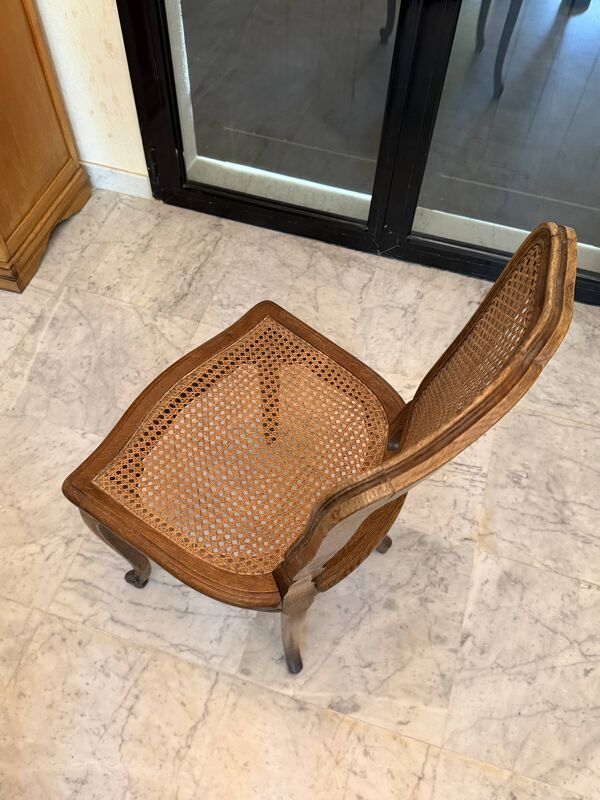 Chaise ancienne cannée en bois – style Louis XV / Louis Philippe