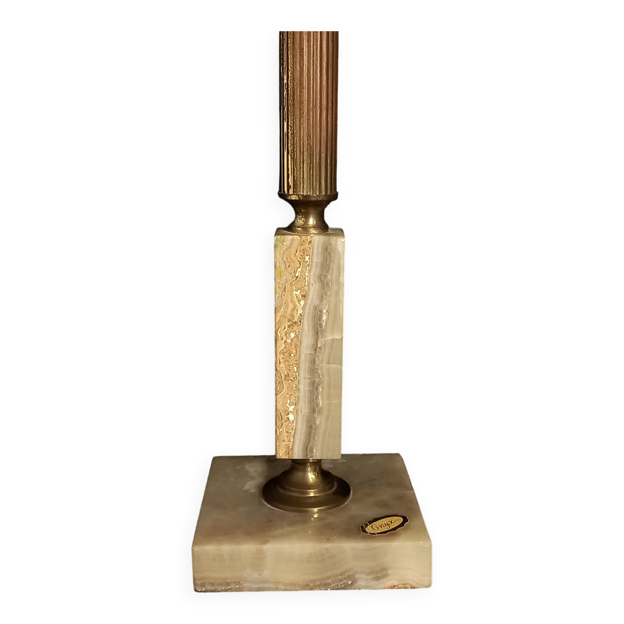 Onyx and Travertine Table Lamp Base