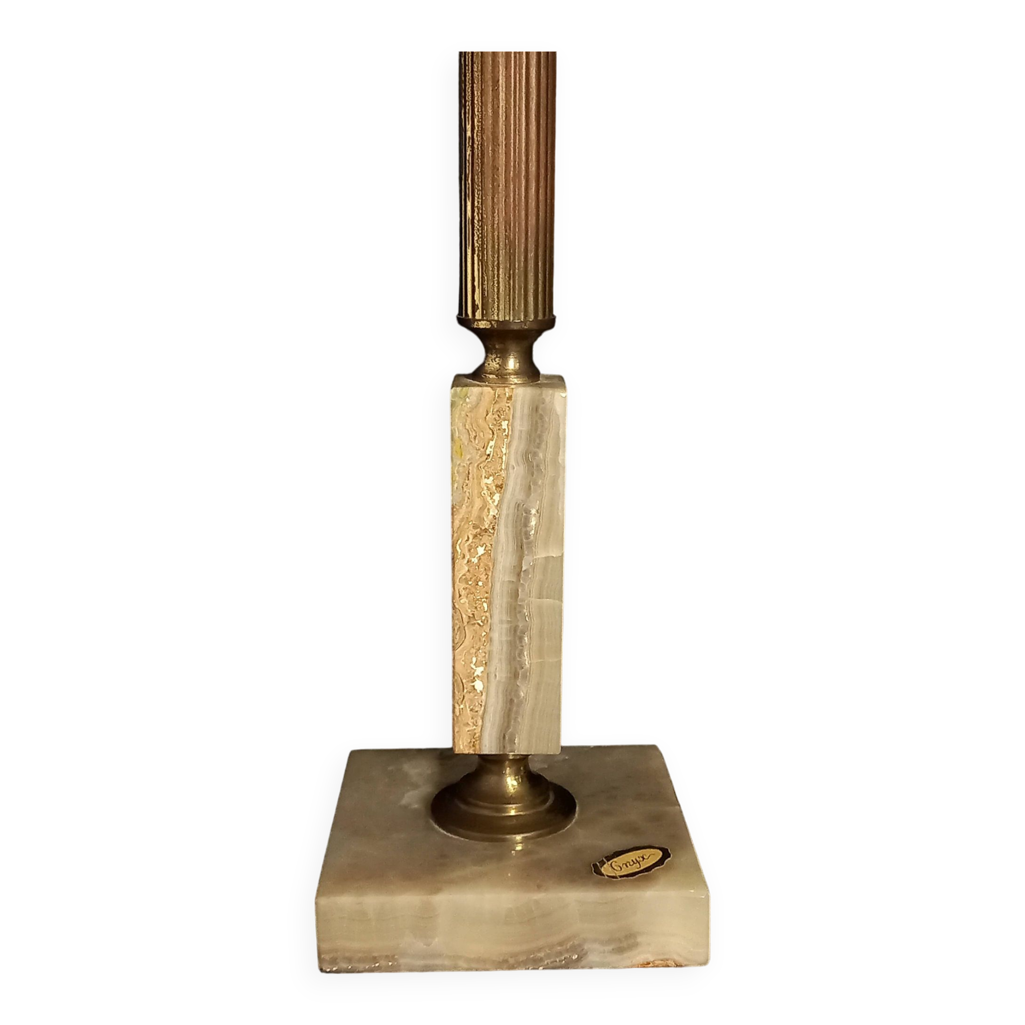 Onyx and Travertine Table Lamp Base