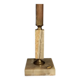 Table Lamp Base In Onyx And Travertine