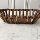 Fruit basket / bread in teak and pearl wood Scandinavian style 60s