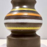 Postmodern Brown Enameled Earthenware Vase by Bitossi