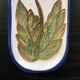 Hortensia-decorated stoneware plate signed