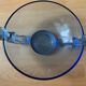 Coupe en verre bleu art deco