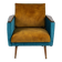 Petrol Golden Danish Retro Easy Chair Club Chair 60s Mid-Century