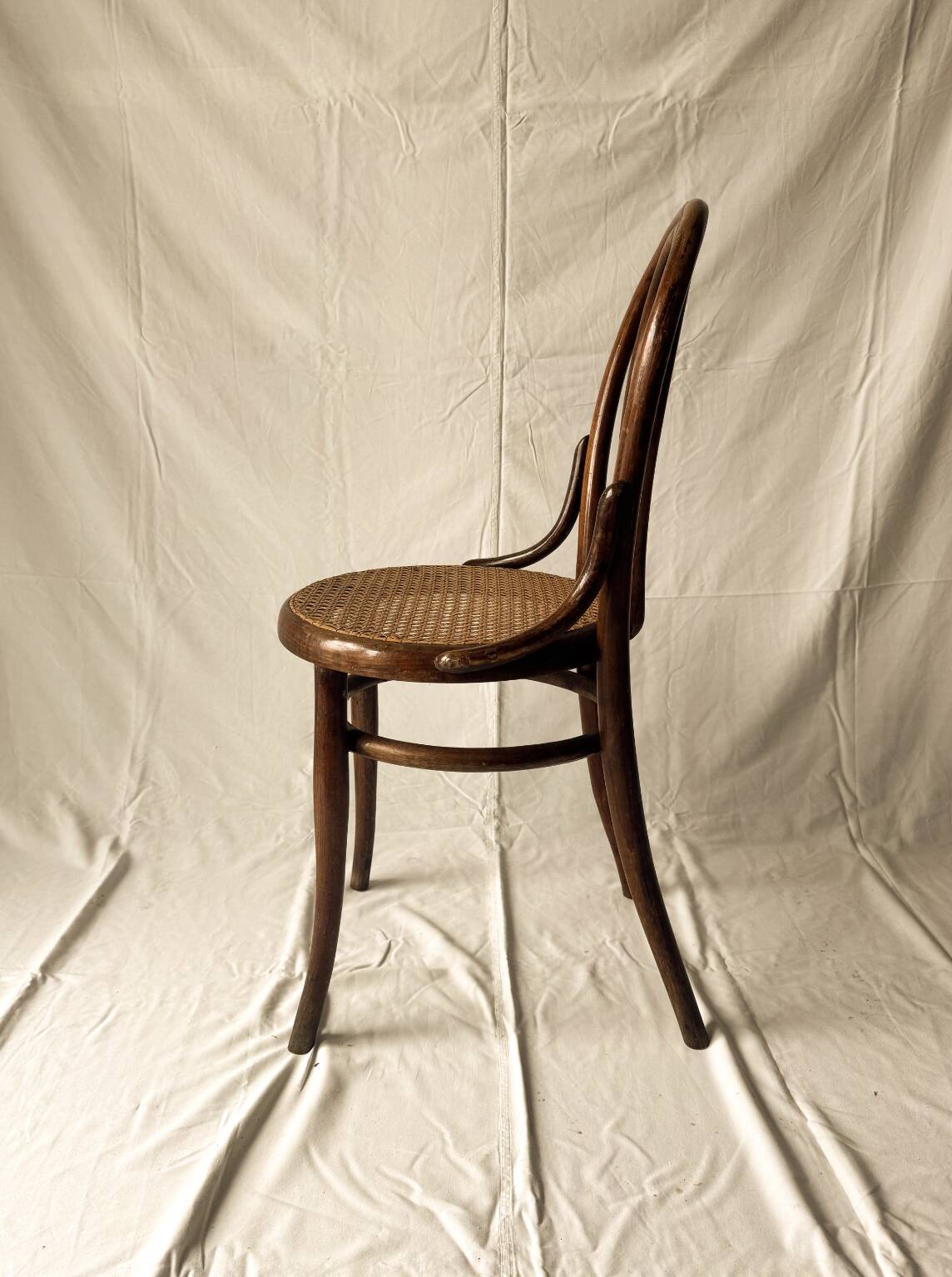 Bistro chair with caned seat, Thonet type