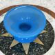 19th-century antique spittoon vase in blue opaline.