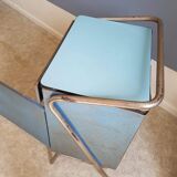 Pair of metal bedside tables and shelves formica years 60 in their juice