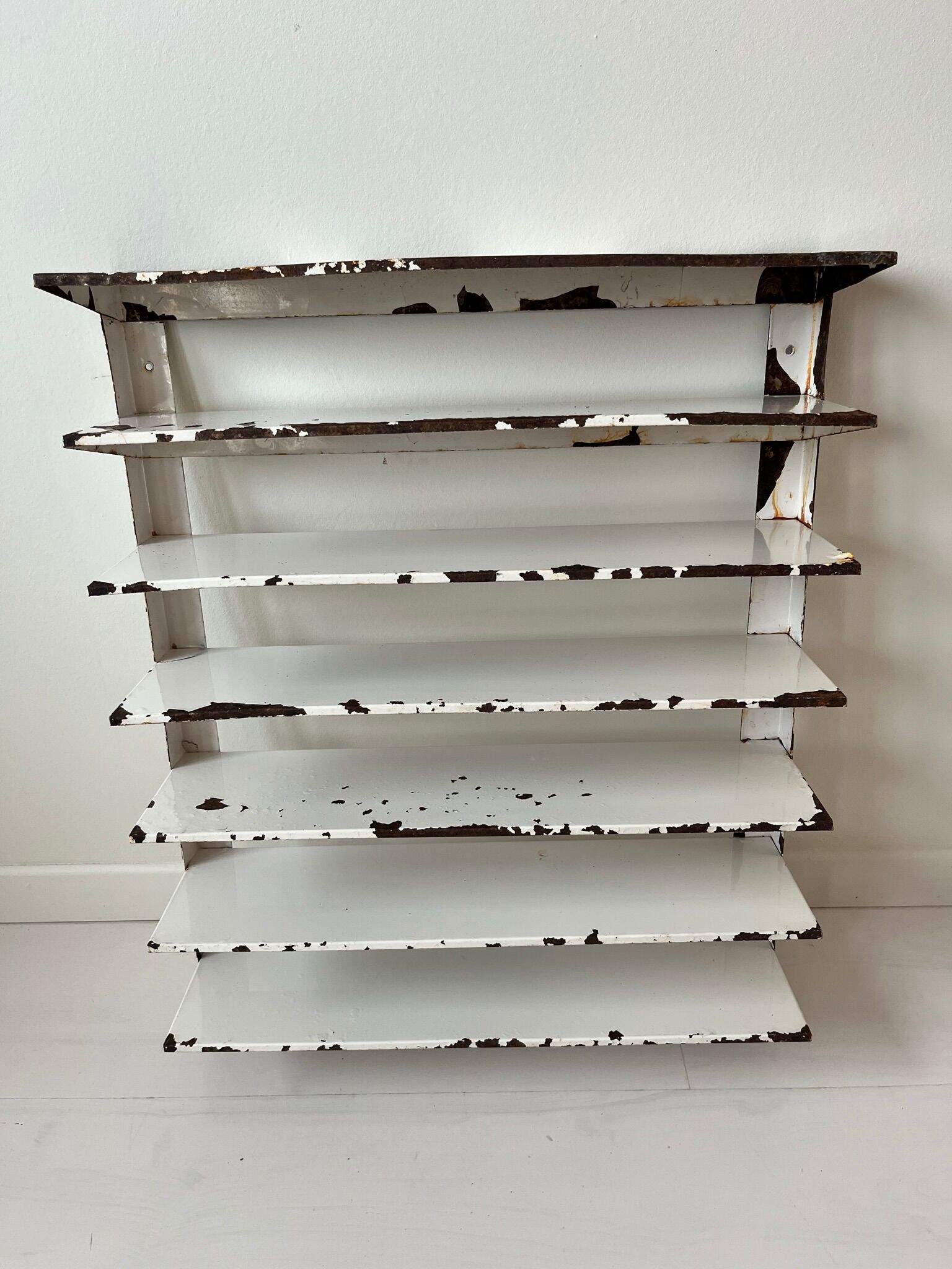 Metal wall workshop shelf
