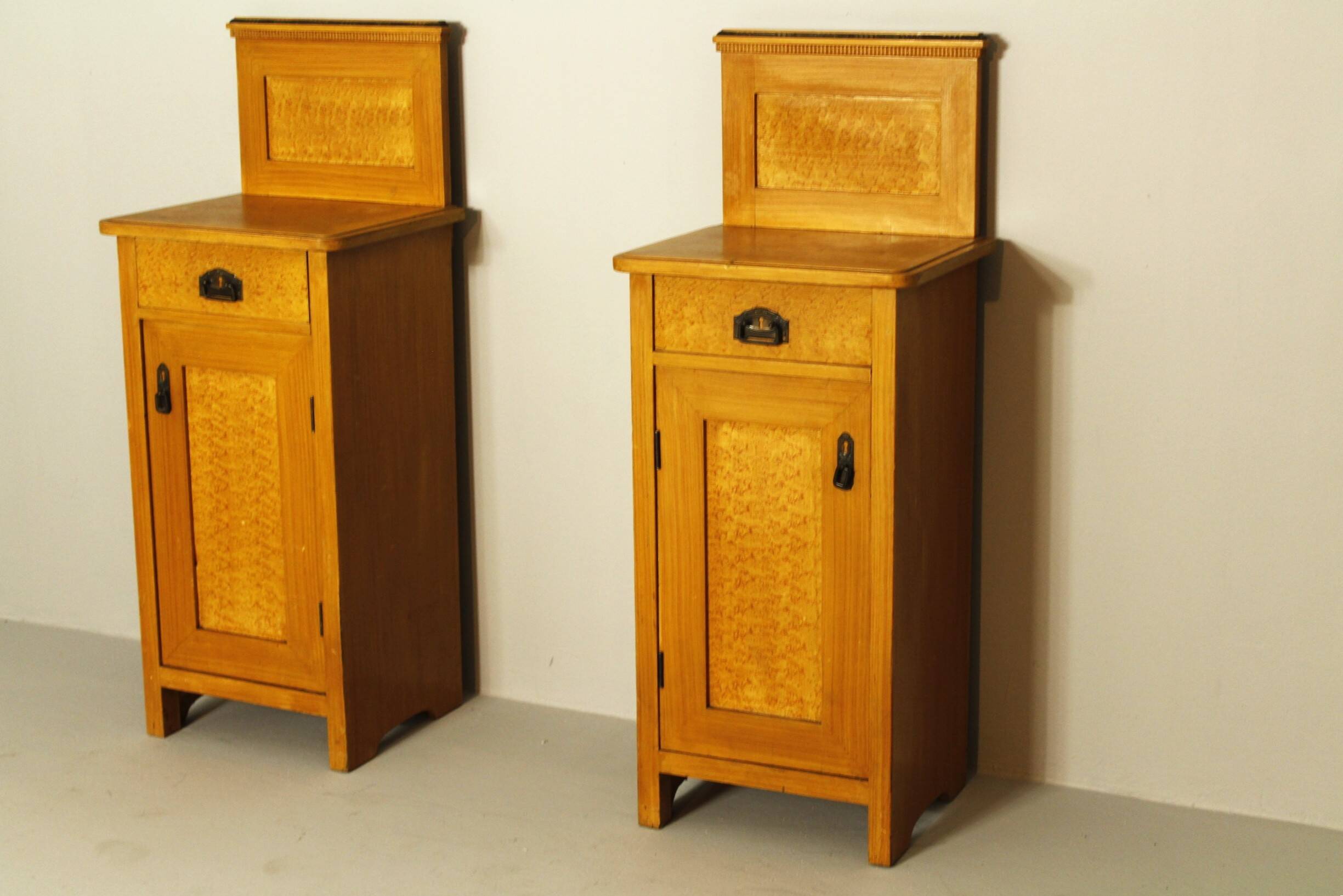 Pair of Bedside Tables. Folk art, Bohemia 1920