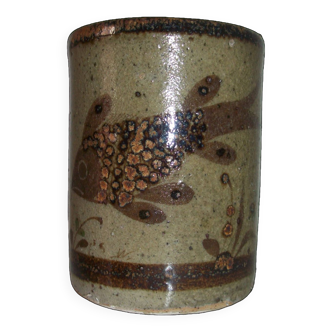 Vase with fish decoration