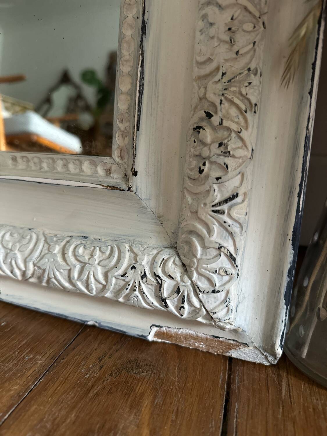 Antique Louis Philippe trumeau mirror 104 x74