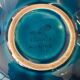 Turquoise crackled earthenware pocket bowl from Charolles