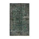 Hand-knotted antique oriental 1970s 154 cm x 237 cm blue carpet