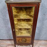 Louis XV style display cabinet stamped in mahogany and Martin varnish circa 1860