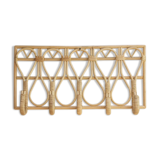 Patère coat rack in bohemian vintage rattan canning