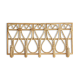 Patère coat rack in bohemian vintage rattan canning