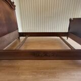 Carved oak double bed