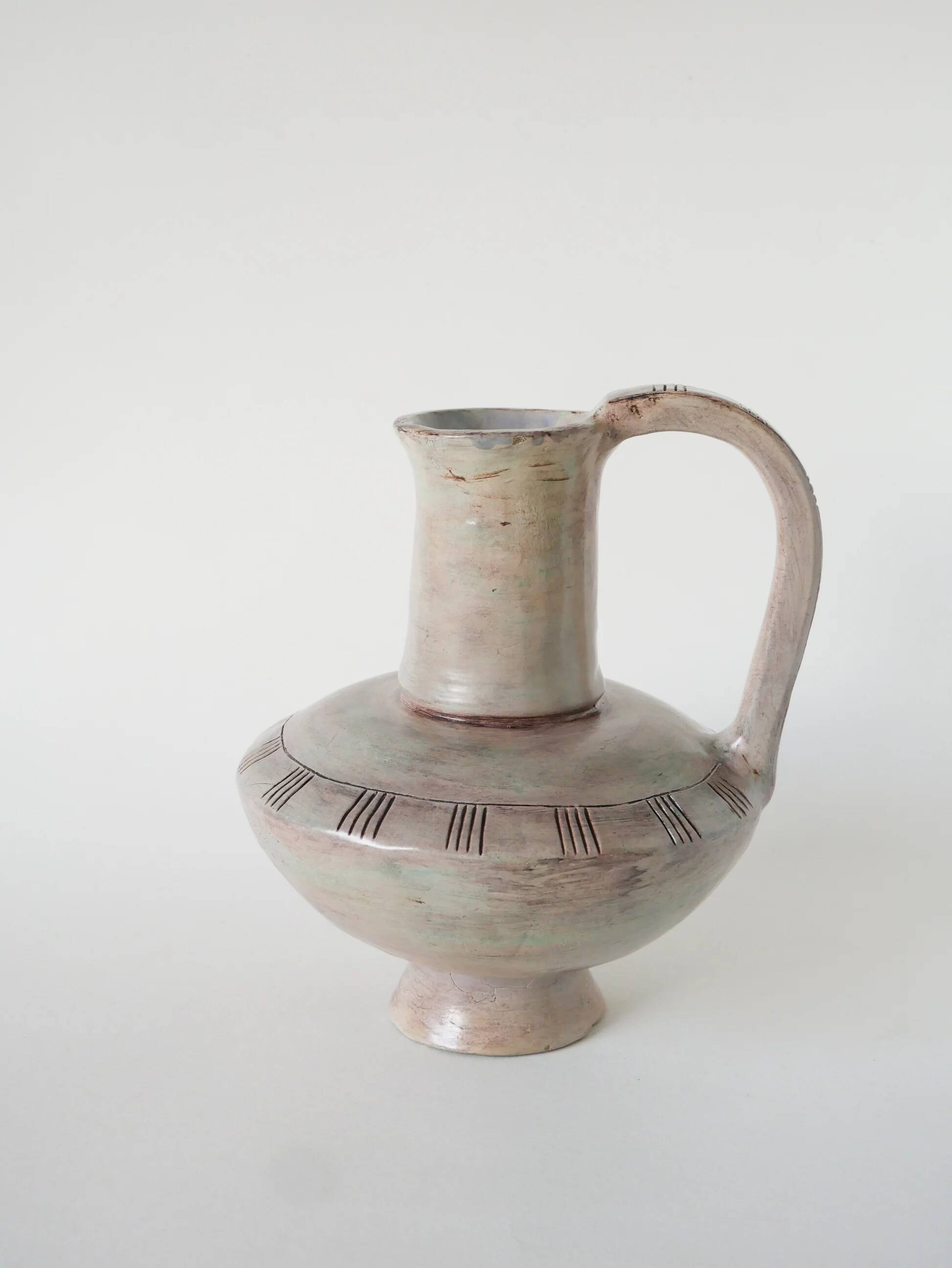 Large pottery vase, brutalist style, 1970.