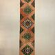 Distressed Turkish Runner 380x72 cm wool Vintage Tribal Rug Pink Green
