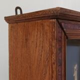 Vintage oak wall display case