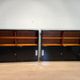 Vintage Bauhaus Office Cabinet in Black Lacquer and Mahogany, 1930