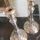 Pair of silver-plated candlesticks