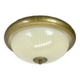 round 36cm metal Gino Sarfatti Style wall Ceiling Light Flushmount, Italy 1950s