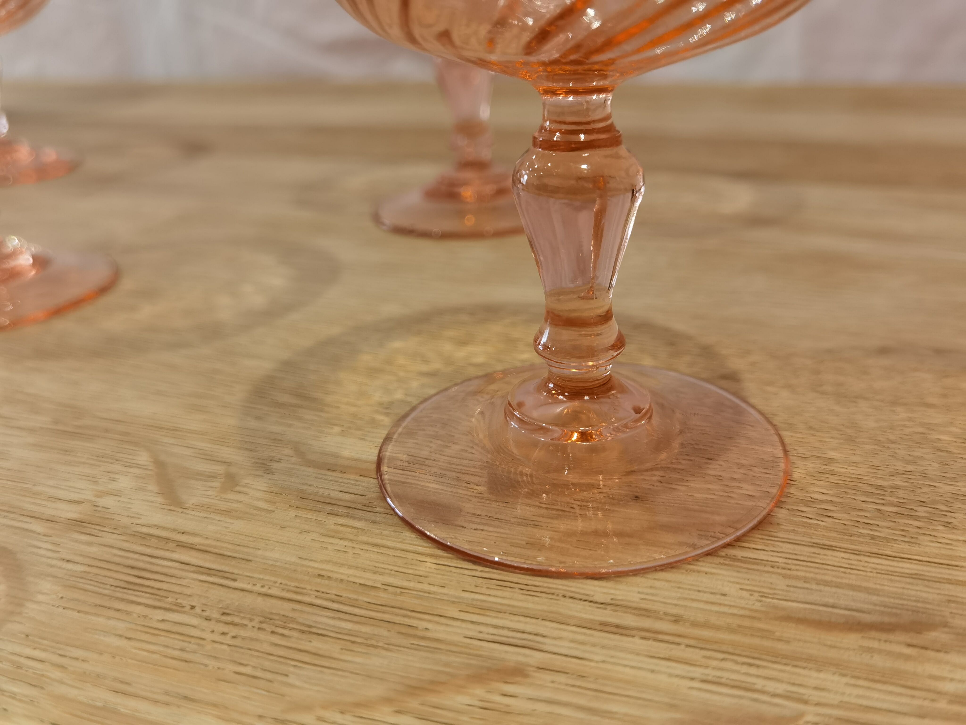 5 coupes à champagne de la marque "luminarc" rosaline