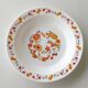 Lot 5 arcopal hollow plates -decorated with orange flowers