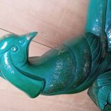 Pheasant statue sculpture glazed ceramic Ch.Lemanceau Art Deco