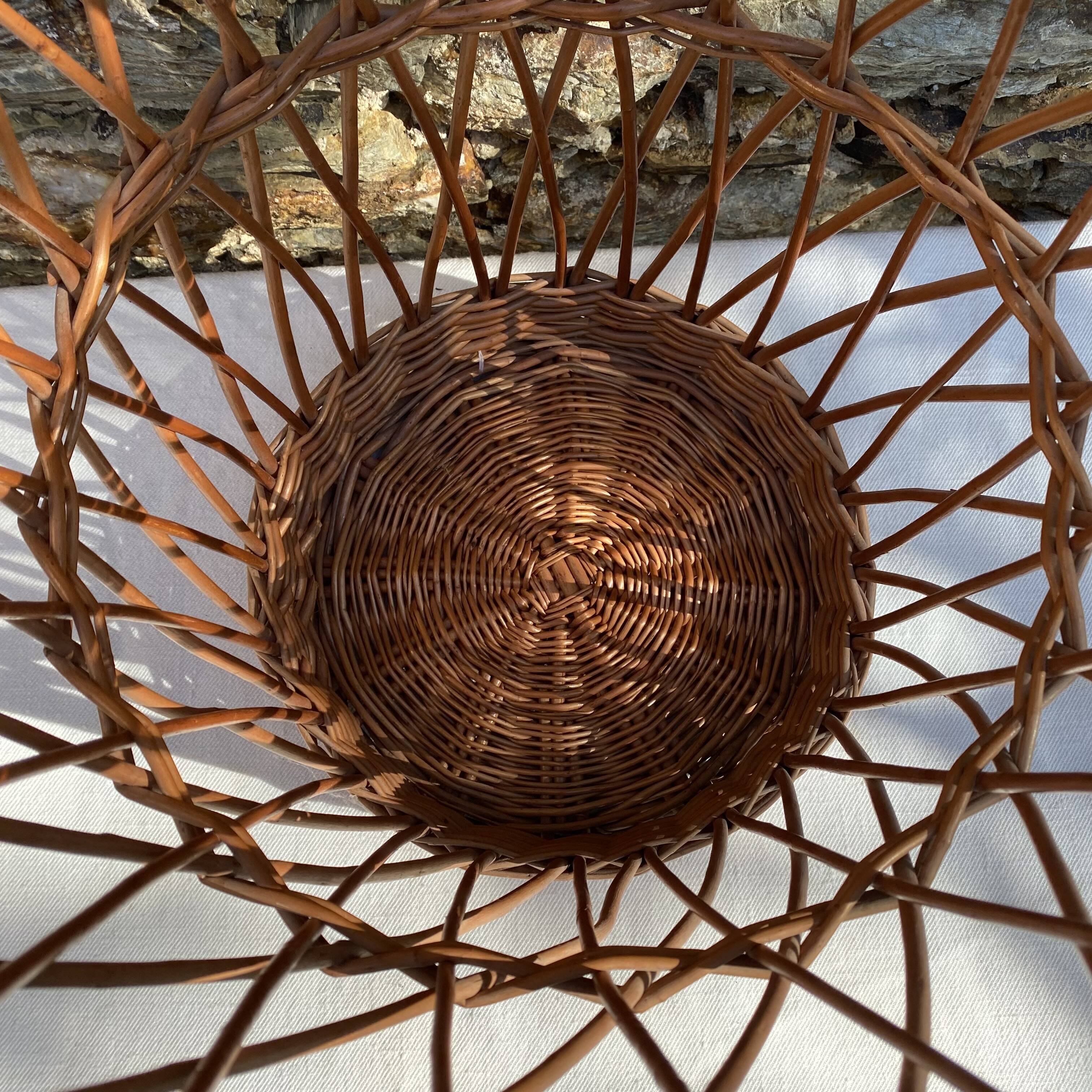 Large woven wicker basket