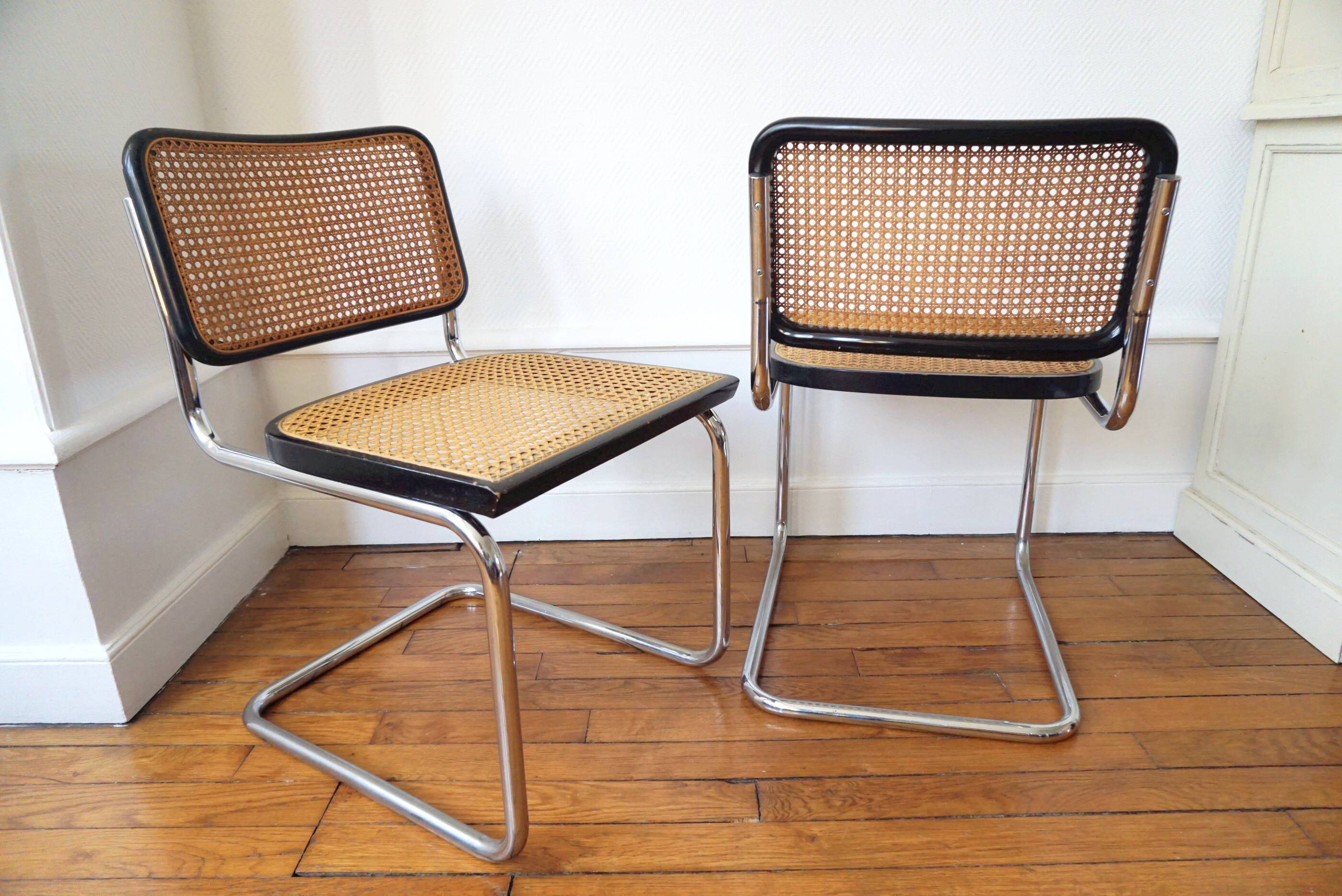 Pair of Cesca B32 chairs by Marcel Breuer
