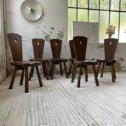 Solid oak chairs Savoyard cap popular art