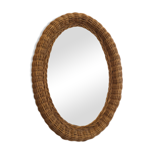 miroir en rotin 40x56cm