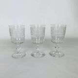 3 verres Baccarat modèle Chanel gravure 3458