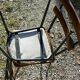 Pair of metal and imitation leather chairs 1950