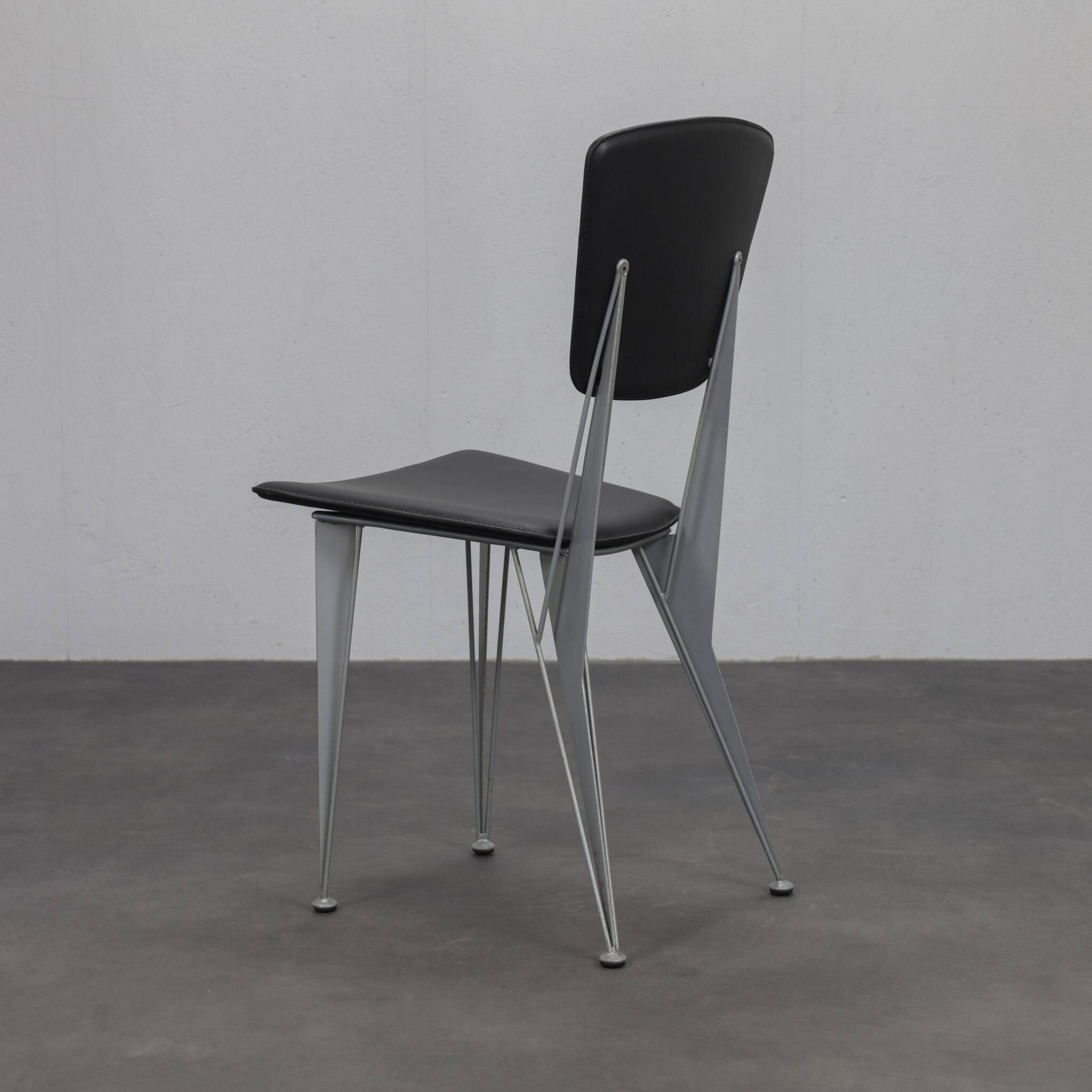 Set of 4 T38 dining chairs by Studio Archirivolto for Fasem, Italy, 1980s