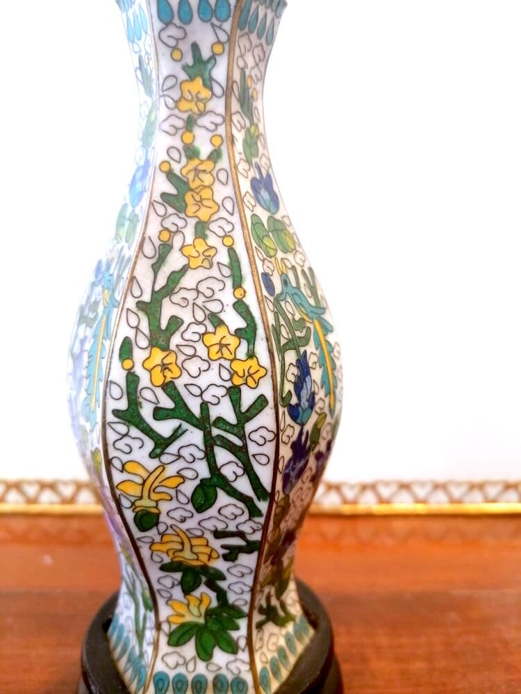 Soliflore vase in partitioned bronze China
