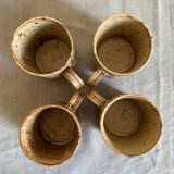 Set of 4 stoneware mugs