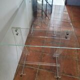 Plexiglas trestle desk from the 70s