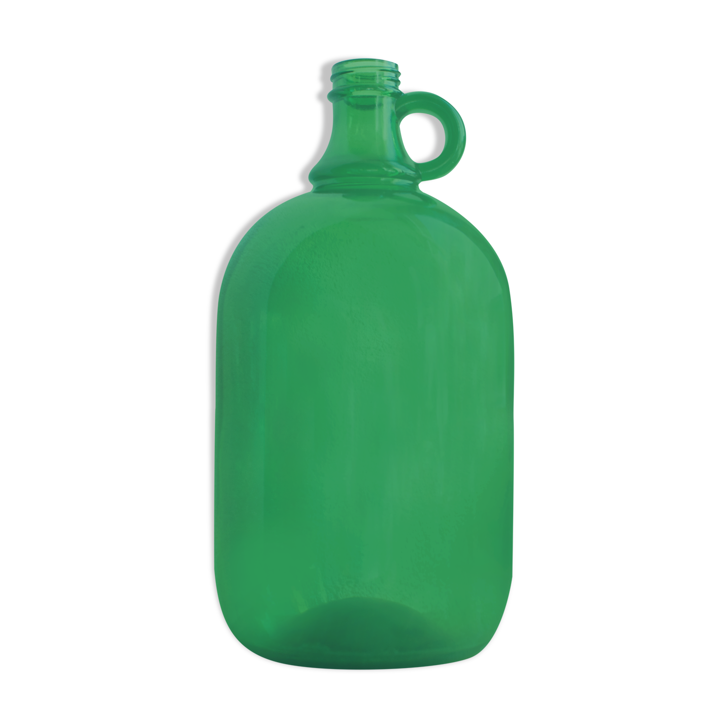 Vintage green glass canister
