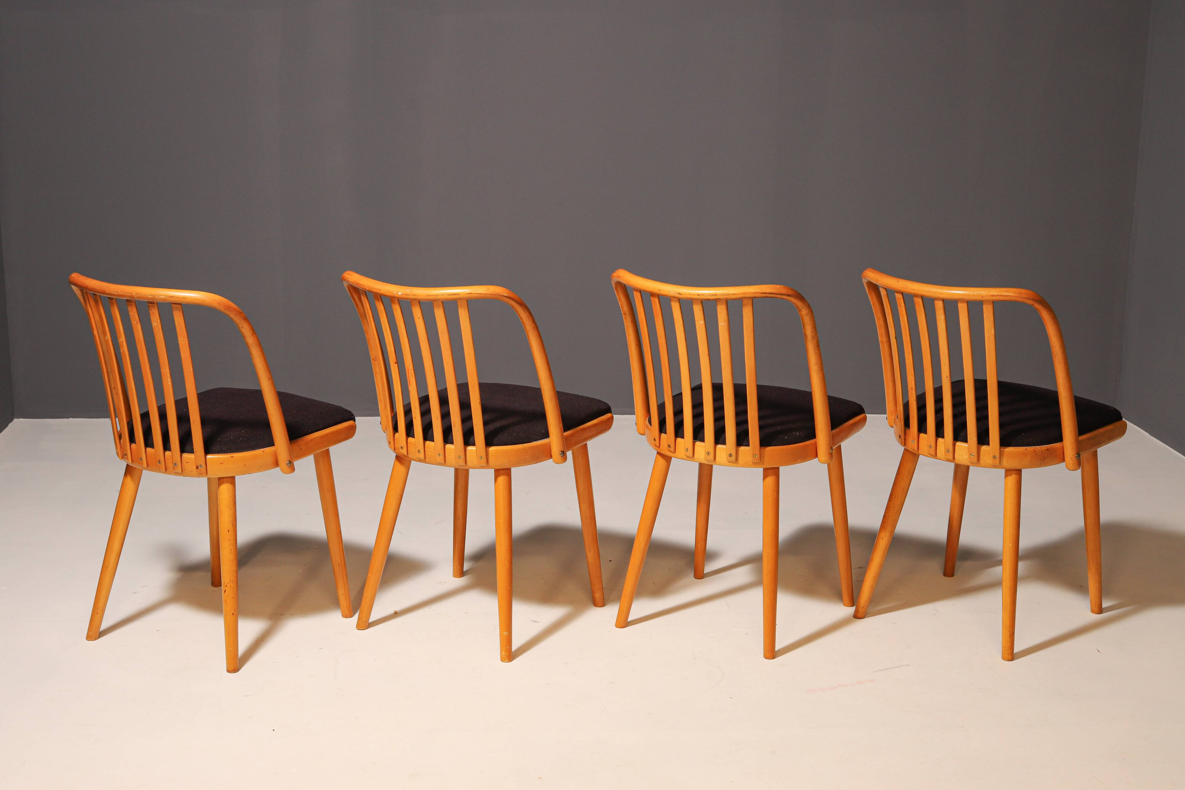 Set of Four Wooden Chairs | Antonín Šuman, 20th Century