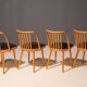 Ensemble de quatre chaises en bois | Antonín Šuman, 20e siècle
